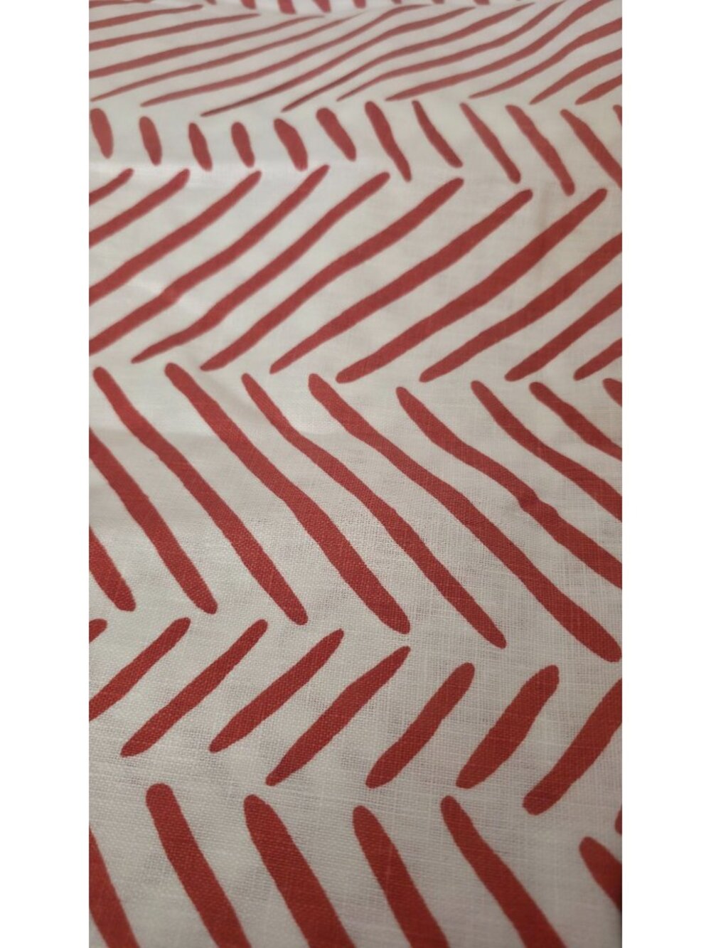 Vintage Stroheim 1 1/8 Yd Discontinued Red Abstract Herringbone Chevron Fabric